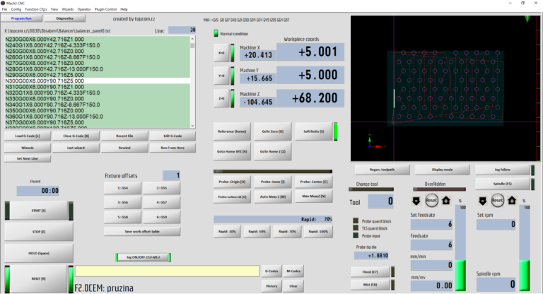 MACH3 simple screen set for 3 axis milling machine with probing ...